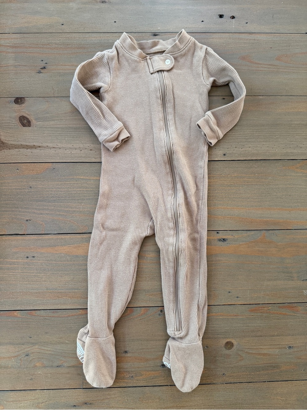 Burt’s Bees Organic Cotton Ribbed One-Piece Footed Pajamas - 6-9 Months